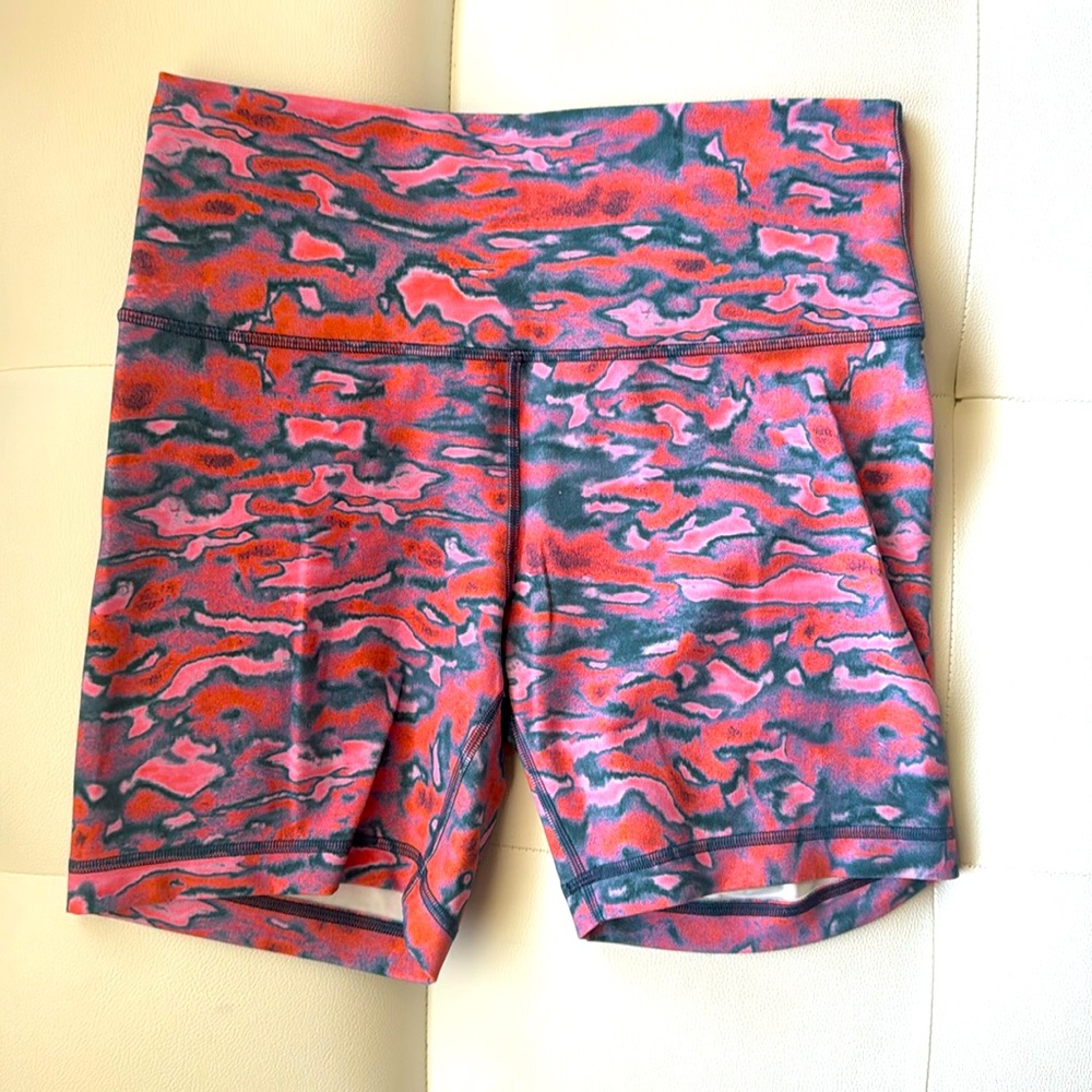 Pink Camo Lululemon Biker Shorts